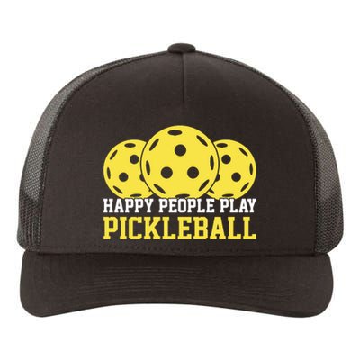 Happy People Play Pickleball Paddles Sport Gift Yupoong Adult 5-Panel Trucker Hat