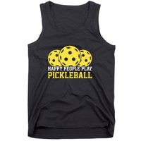 Happy People Play Pickleball Paddles Sport Gift Tank Top