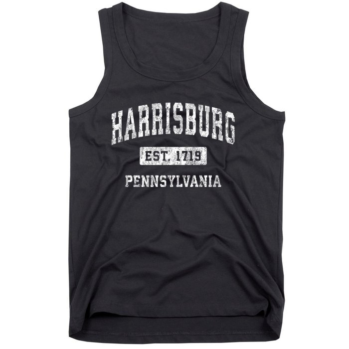 Harrisburg Pennsylvania Pa Vintage Established Sports Tank Top