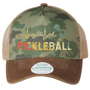 heartbeat Pickleballer Pickle Baller Pickleball Player Legacy Tie Dye Trucker Hat