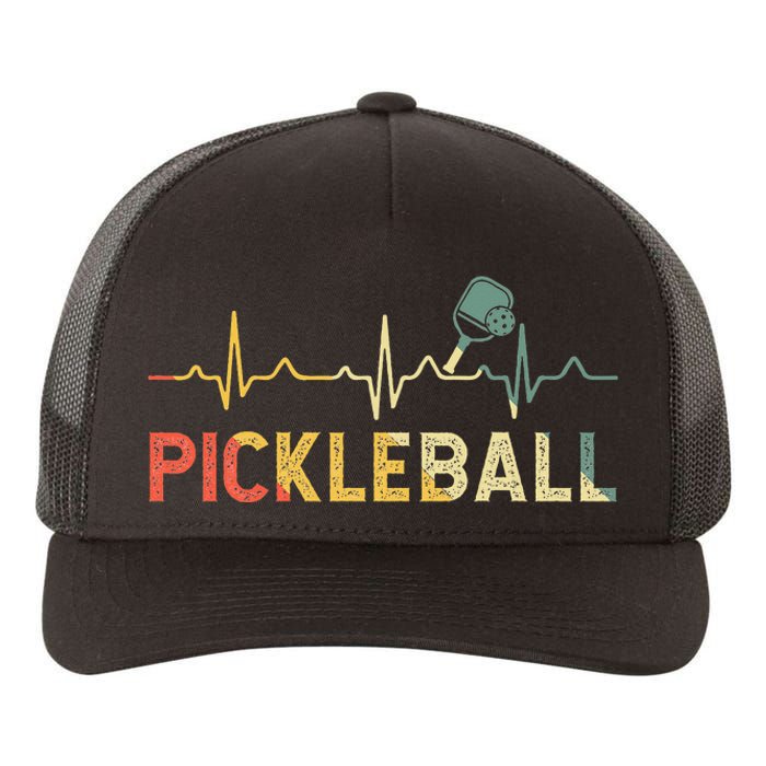 heartbeat Pickleballer Pickle Baller Pickleball Player Yupoong Adult 5-Panel Trucker Hat