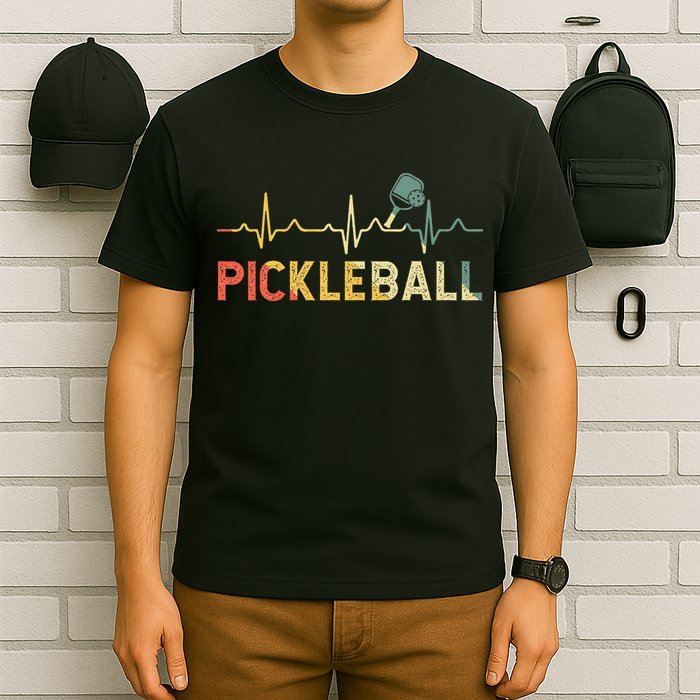 heartbeat Pickleballer Pickle Baller Pickleball Player T-Shirt