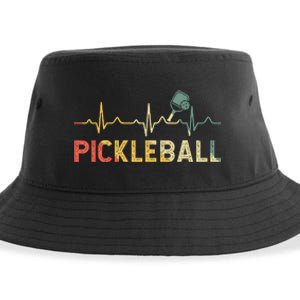 heartbeat Pickleballer Pickle Baller Pickleball Player Sustainable Bucket Hat