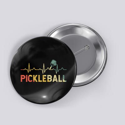 heartbeat Pickleballer Pickle Baller Pickleball Player Button