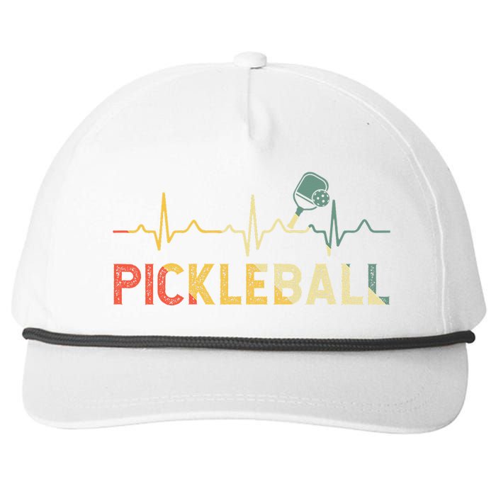 heartbeat Pickleballer Pickle Baller Pickleball Player Snapback Five-Panel Rope Hat