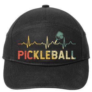 heartbeat Pickleballer Pickle Baller Pickleball Player 7-Panel Snapback Hat