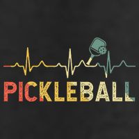 heartbeat Pickleballer Pickle Baller Pickleball Player Crop Fleece Hoodie
