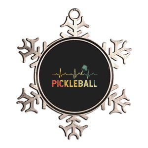 heartbeat Pickleballer Pickle Baller Pickleball Player Metallic Star Ornament