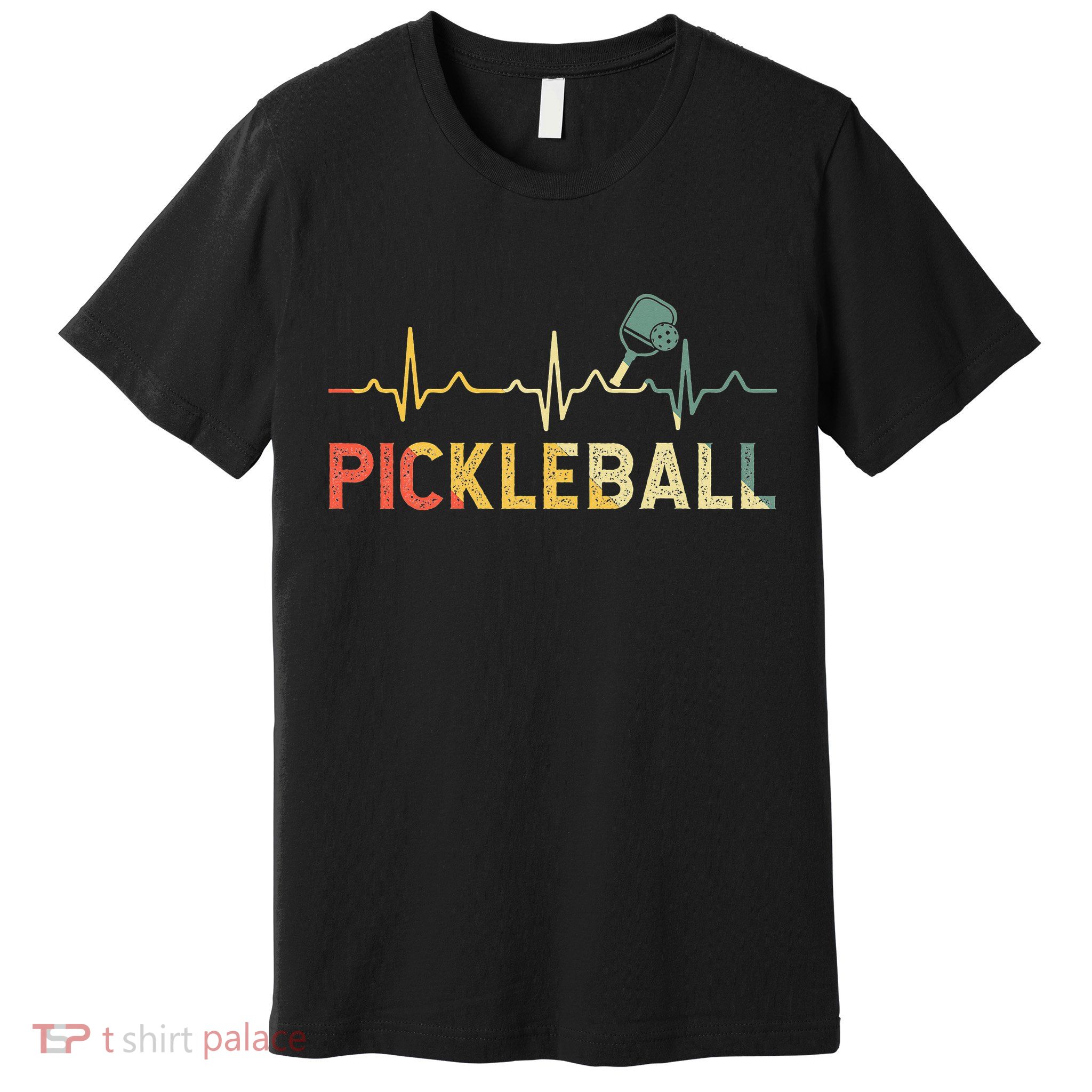 heartbeat Pickleballer Pickle Baller Pickleball Player Premium T-Shirt