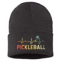 heartbeat Pickleballer Pickle Baller Pickleball Player Sustainable Knit Beanie