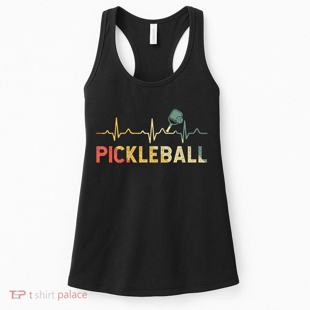 heartbeat Pickleballer Pickle Baller Pickleball Player Womens Tank Top