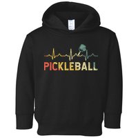 heartbeat Pickleballer Pickle Baller Pickleball Player Toddler Hoodie