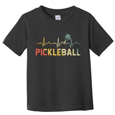 heartbeat Pickleballer Pickle Baller Pickleball Player Toddler T-Shirt
