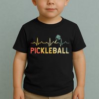 heartbeat Pickleballer Pickle Baller Pickleball Player Toddler T-Shirt