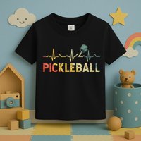 heartbeat Pickleballer Pickle Baller Pickleball Player Toddler T-Shirt