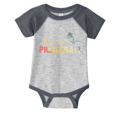heartbeat Pickleballer Pickle Baller Pickleball Player Infant Baby Jersey Bodysuit