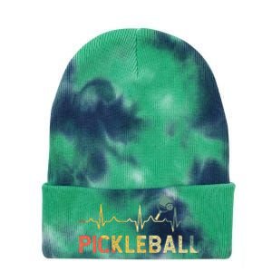 heartbeat Pickleballer Pickle Baller Pickleball Player Tie Dye 12in Knit Beanie