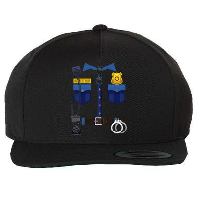 Halloween Policeman Police Officer Costume Wool Snapback Cap