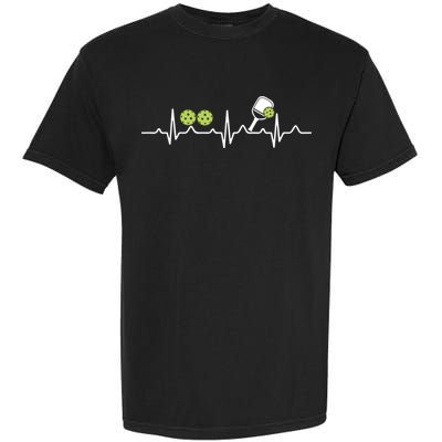 Heartbeat Pulse Pickleball Funny Gift Garment-Dyed Heavyweight T-Shirt