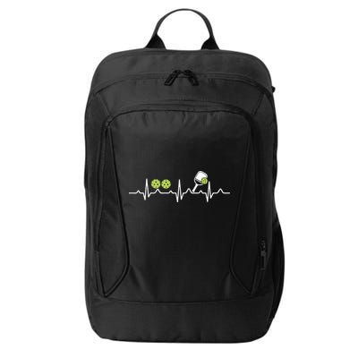 Heartbeat Pulse Pickleball Funny Gift City Backpack
