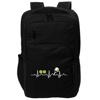 Heartbeat Pulse Pickleball Funny Gift Impact Tech Backpack