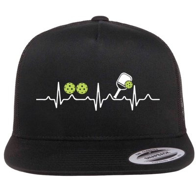 Heartbeat Pulse Pickleball Funny Gift Flatbill Hat