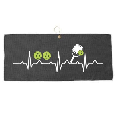 Heartbeat Pulse Pickleball Funny Gift Large Microfiber Waffle Golf Towel