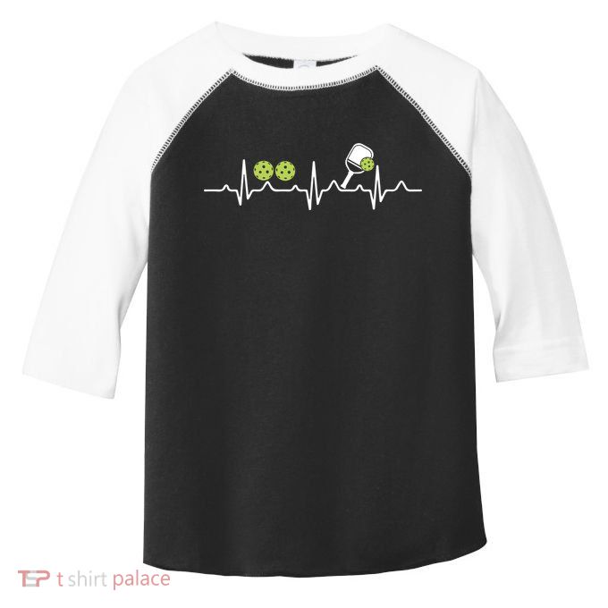 Heartbeat Pulse Pickleball Funny Gift Toddler Fine Jersey T-Shirt