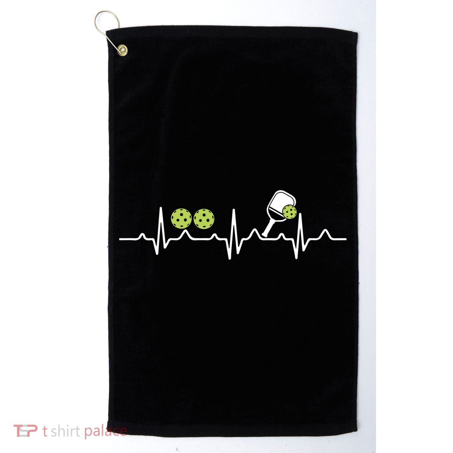 Heartbeat Pulse Pickleball Funny Gift Golf Towel