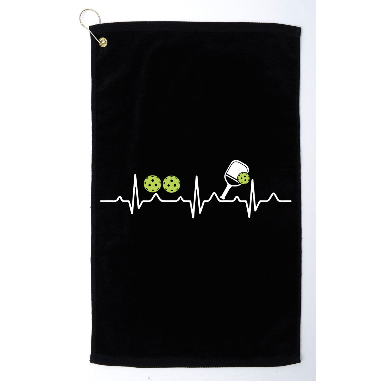 Heartbeat Pulse Pickleball Funny Gift Golf Towel