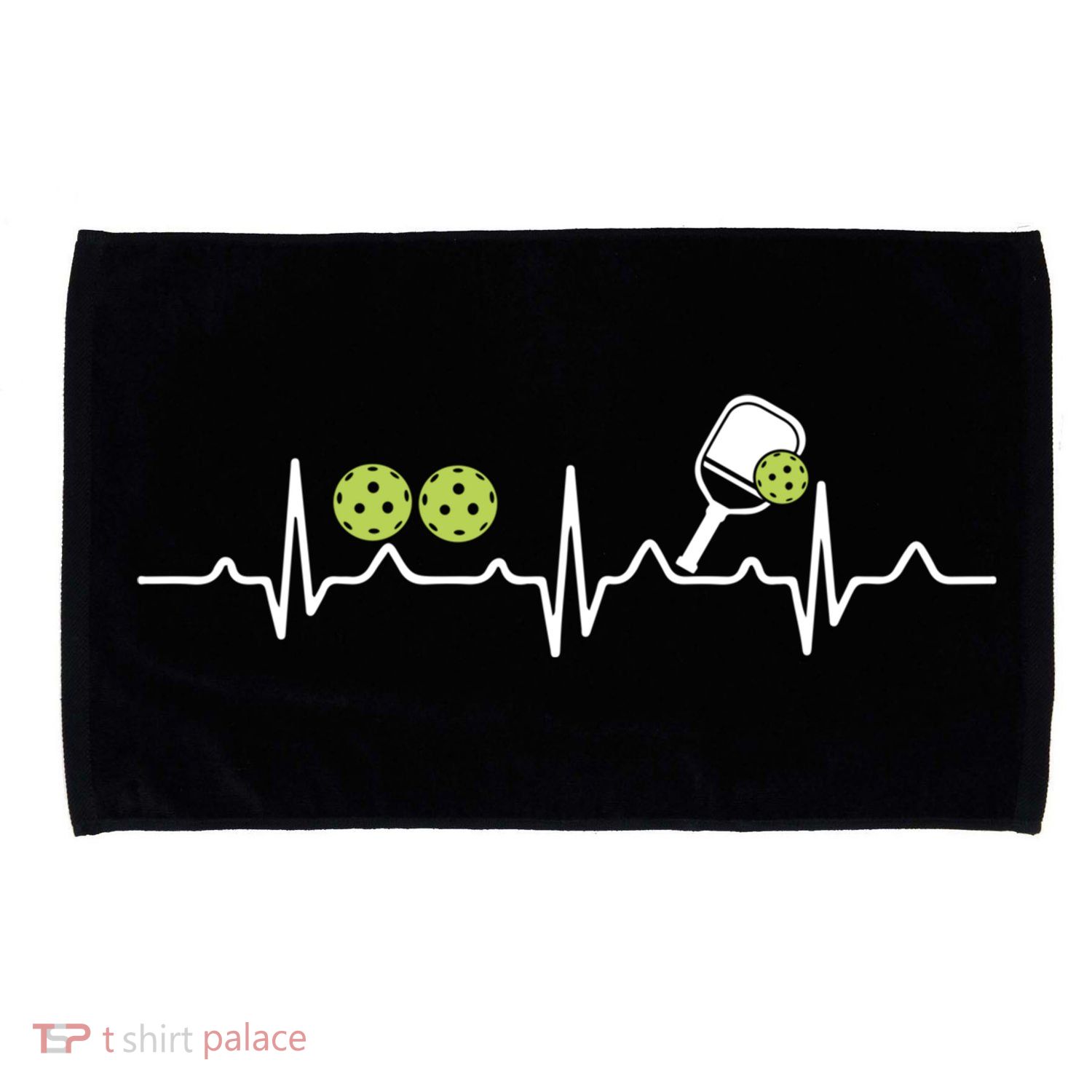 Heartbeat Pulse Pickleball Funny Gift Microfiber Hand Towel
