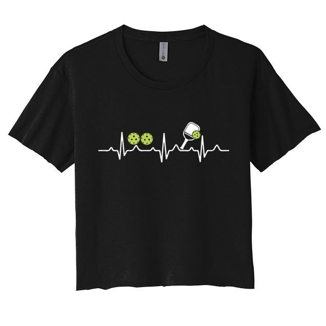 Heartbeat Pulse Pickleball Funny Gift Crop Top