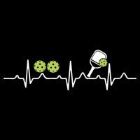 Heartbeat Pulse Pickleball Funny Gift Cropped Pullover Crew