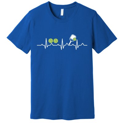Heartbeat Pulse Pickleball Funny Gift Premium T-Shirt