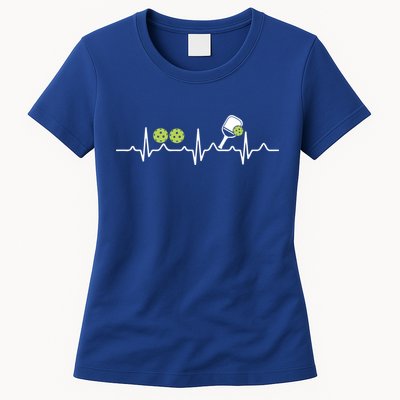 Heartbeat Pulse Pickleball Funny Gift Womens T-Shirt