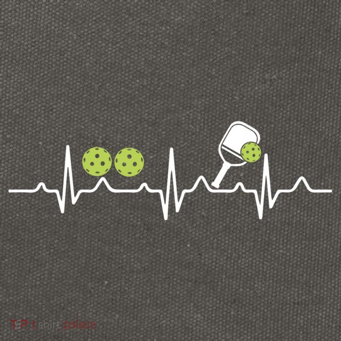 Heartbeat Pulse Pickleball Funny Gift Cotton Canvas Backpack