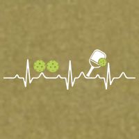 Heartbeat Pulse Pickleball Funny Gift Garment-Dyed Women's Muscle Tee