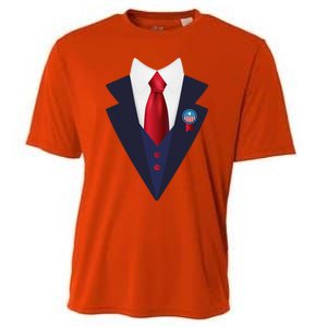 Halloween President Politician Suit Costume Trump Cooling Performance Crew T-Shirt