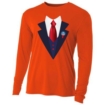 Halloween President Politician Suit Costume Trump Cooling Performance Long Sleeve Crew