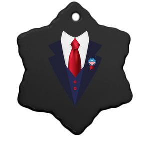 Halloween President Politician Suit Costume Trump Ceramic Star Ornament