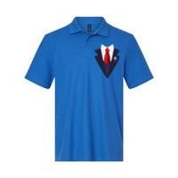 Halloween President Politician Suit Costume Trump Softstyle Adult Sport Polo