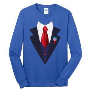 Halloween President Politician Suit Costume Trump Tall Long Sleeve T-Shirt