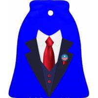 Halloween President Politician Suit Costume Trump Ceramic Bell Ornament