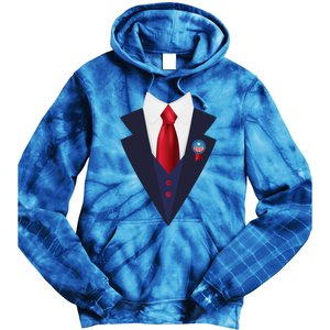 Halloween President Politician Suit Costume Trump Tie Dye Hoodie