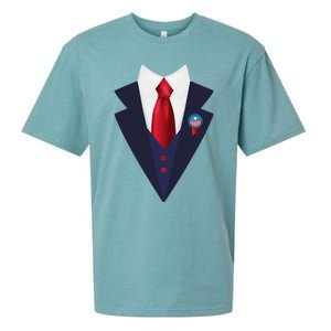 Halloween President Politician Suit Costume Trump Sueded Cloud Jersey T-Shirt