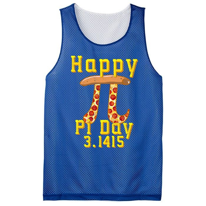 Happy Pizza Pi Day 3 141 Pi Symbol Science And Math Teacher Meaningful Gift Mesh Reversible Basketball Jersey Tank