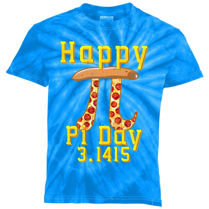 Happy Pizza Pi Day 3 141 Pi Symbol Science And Math Teacher Meaningful Gift Kids Tie-Dye T-Shirt