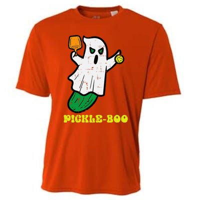 Halloween Pickleball Pickle Boo Ghost Costume Cooling Performance Crew T-Shirt