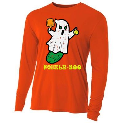 Halloween Pickleball Pickle Boo Ghost Costume Cooling Performance Long Sleeve Crew