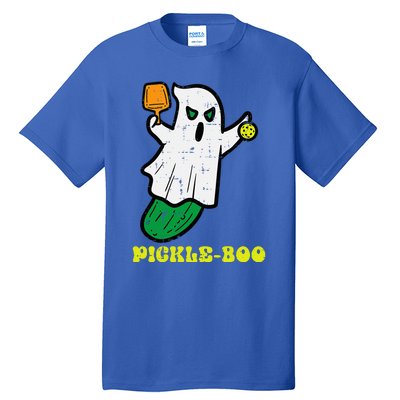 Halloween Pickleball Pickle Boo Ghost Costume Tall T-Shirt